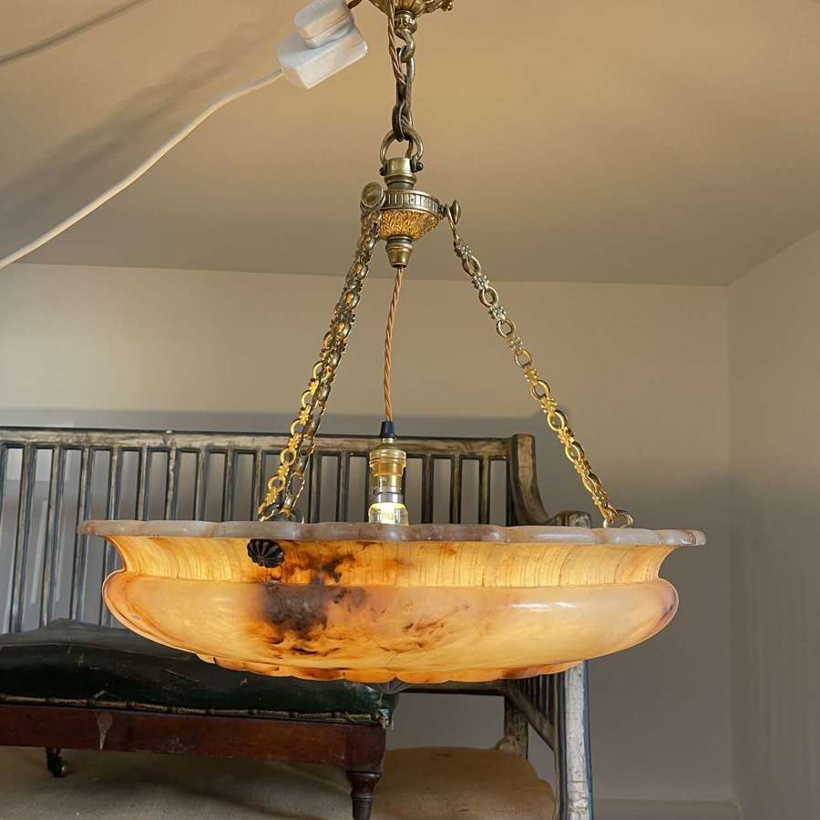 19th century alabaster plafonnier