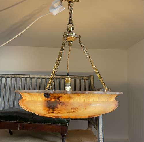19th century alabaster plafonnier