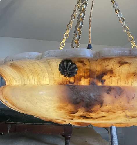 19th century alabaster plafonnier