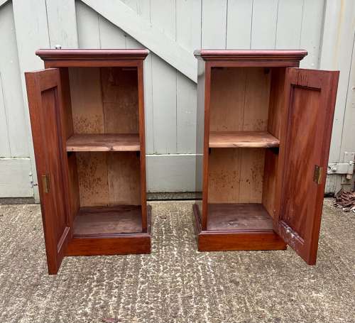 A pair of 19th century bedside cupboards