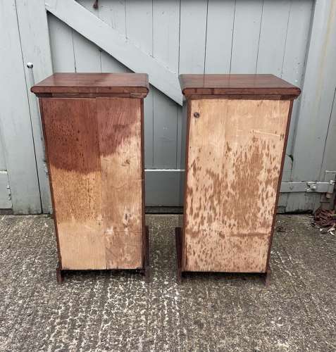 A pair of 19th century bedside cupboards