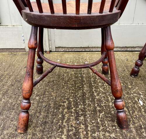 A pair of Yew wood Windsor chairs