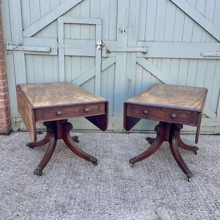 A pair of 19th century library tables