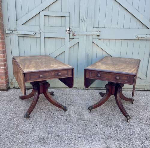A pair of 19th century library tables