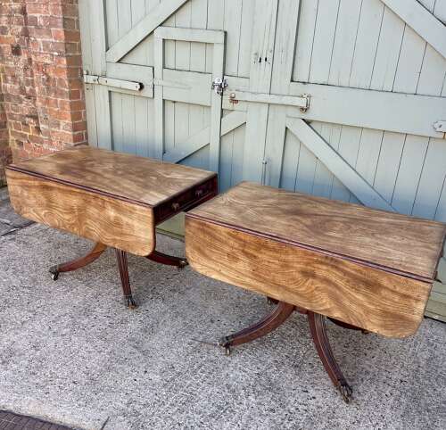 A pair of 19th century library tables