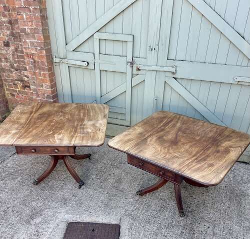 A pair of 19th century library tables