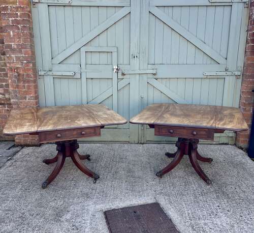A pair of 19th century library tables