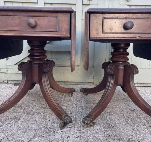 A pair of 19th century library tables