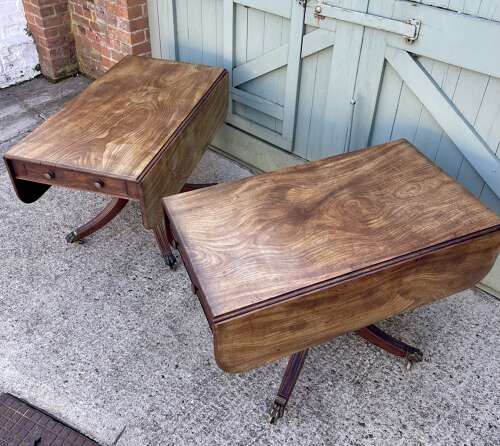 A pair of 19th century library tables