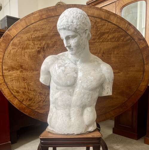 A 19th century plaster cast of the Capitoline Antinous