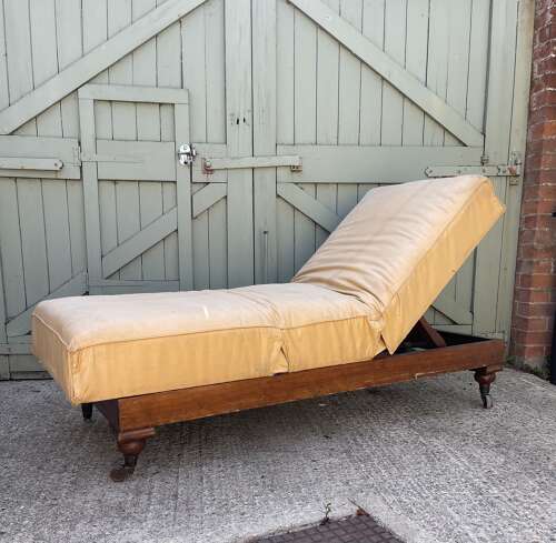 A 19th century adjustable day bed