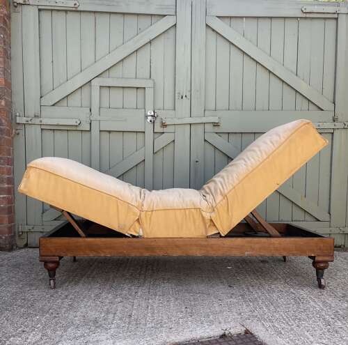 A 19th century adjustable day bed
