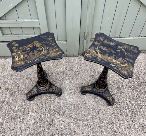 A pair of 19th century wine tables