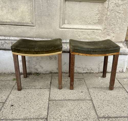 A pair of George VI coronation stools