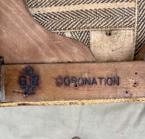 A pair of George VI coronation stools