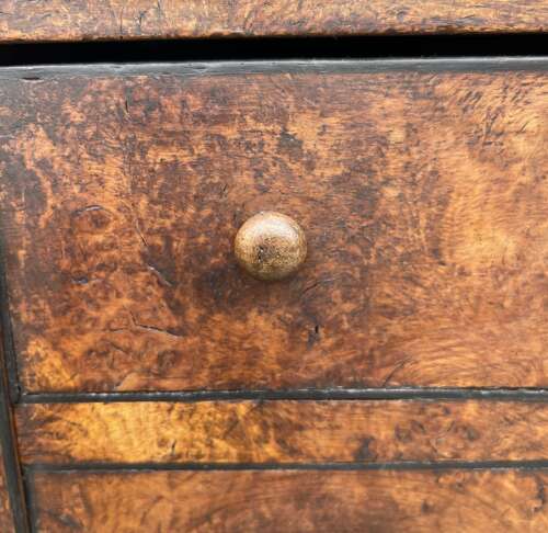 A 19th century oak and burr oak occasional table