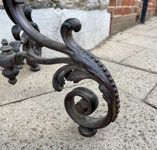 A 19th century, bronze, telescopic, standard lamp