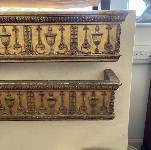 A pair of 19th century curtain pelmets