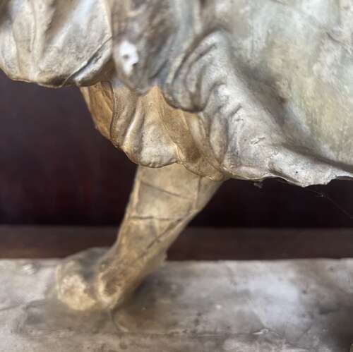 A 19th century plaster cast of the walking lion by Antoine-Louis Barye