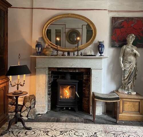 A large19th century oval mirror
