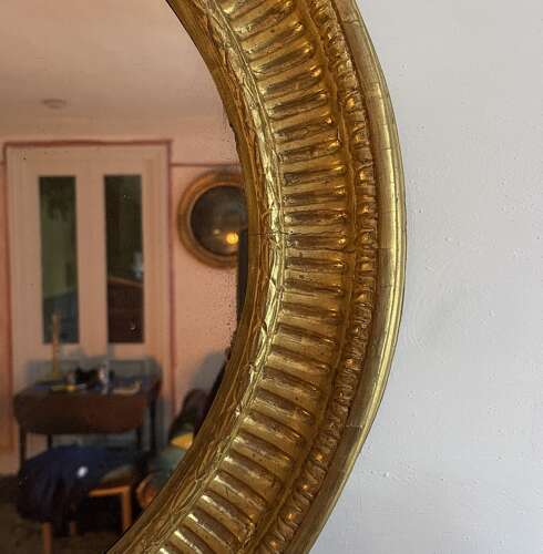 A large19th century oval mirror