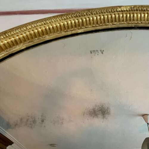 A large19th century oval mirror