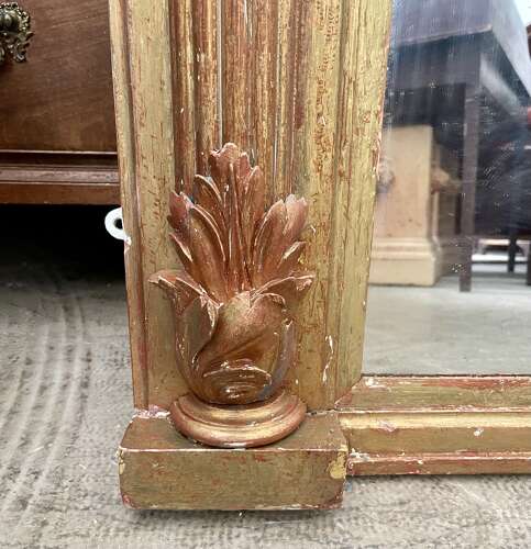 A large 19th century over mantle mirror