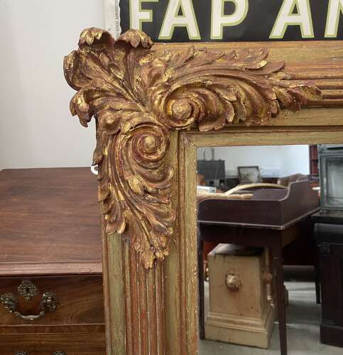 A large 19th century over mantle mirror