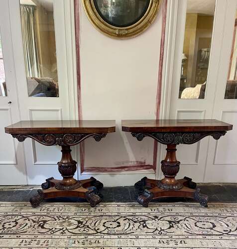 A pair of 19th century tea tables