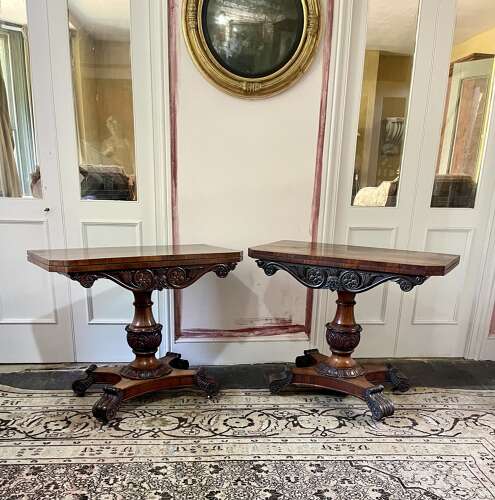 A pair of 19th century tea tables
