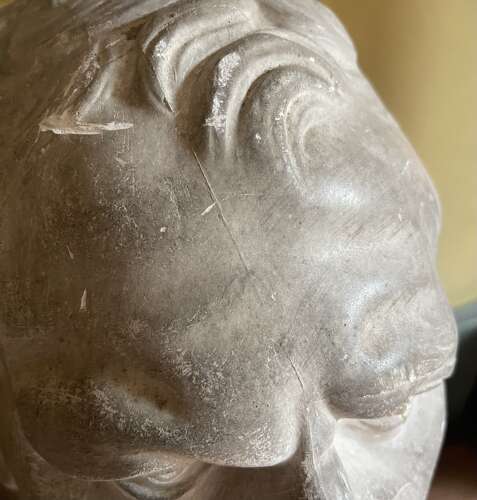 Large 19th century plaster library bust
