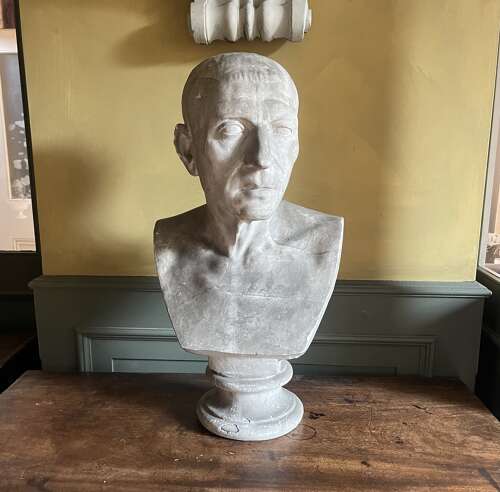 A 19th century bust of a Roman Patrician