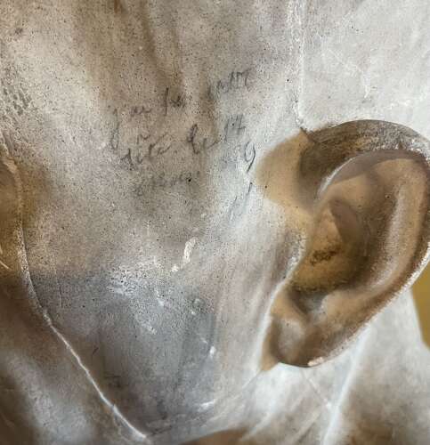 A 19th century bust of a Roman Patrician