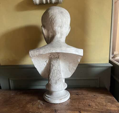 A 19th century bust of a Roman Patrician