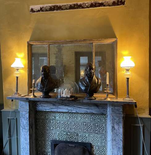 A set of four silver plate lamps by Hinks